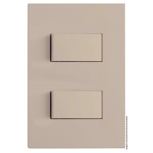Conjunto Interruptor Duplo (1 Simples + 1 Paralelo) 4x2 - RECTA Areia Satin Fosco